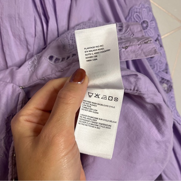 Farm Rio Lilac Lace Blouse - Picture 10 of 11